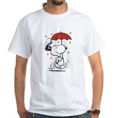 

CafePress - Snoopy On Heart T-Shirt - 100 Cotton T-Shirt White