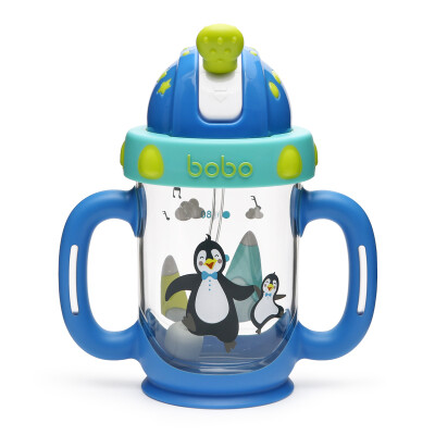 

Le Bao bobo sippy cup sippy cup children parent-child mobilization duck mouth cup baby learning drink cup kettle cup 180ml blue