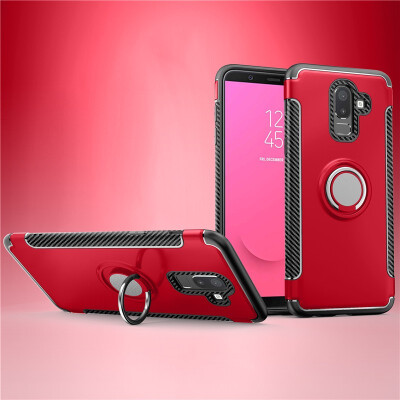 

Fecoprior Back Cover For Samsung Galaxy J6 2018 Case Car Holder Stand Hard PC Silicon Ring Suction Bracket Celulars