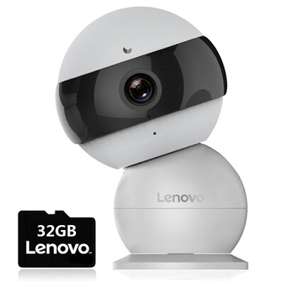 

Lenovo smart camera 32G TF card version of smart home wireless network camera home remote security monitoring high-definition intelligent night view housekeeping snowman