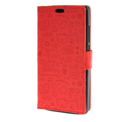 

MOONCASE Case for 1+ OnePlus Two Flip Leather Wallet Pouch Card with Kickstand Case Cover Red