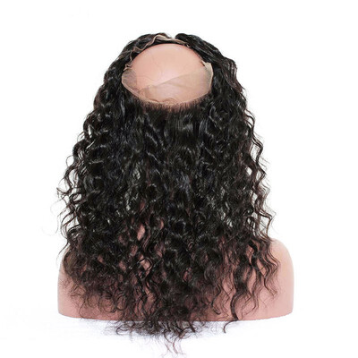 

360 Lace Frontal Closure With Baby Hair Deep Wave Brazilian Remy Hair Pre Plucked Natural Hairline Free Part Closure Dolago