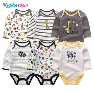 

6PCS Baby Girl Clothes Long Sleeve Bodysuits Newborn Baby Boy Clothes Cotton Babywear Girls Clothing Sets Bebe Unicorn Outwear