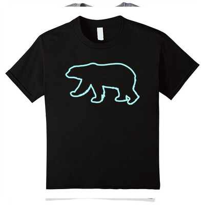 

80s Retro Neon Sign Polar Bear T-Shirt 80s Gift