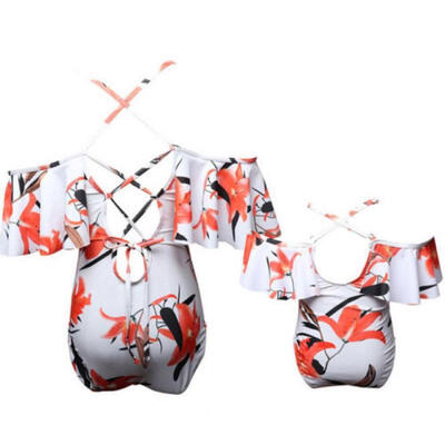 

Mummy Baby Girls Lily Swimwear Mother Daughter Family Matching Swimsuit Clothes