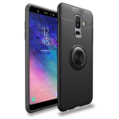 

Fivice Samsung Galaxy A6 PLUS case TPU metal ring shell magnetic bracket soft shell