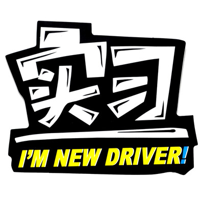 

Kalai Decoration CT-24 Car Sticker Personality Reflective Car Sticker Novice Road Sign Internship Sticker Calligraphy Pink