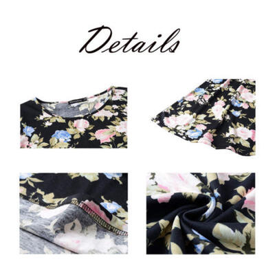 

Summer Womens Floral Tops Blouse Ladies Long Sleeve T-Shirt Tee Plus Size
