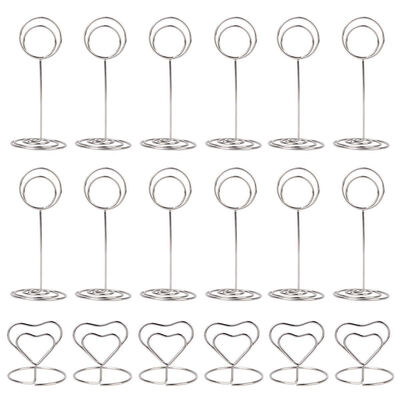 

UpperX 36pcs Silver Table Number Holders Wedding Place Card Holder Wire Photo Holder Menu Memo Clips for Wedding Favors