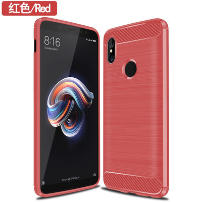 

Fivice XIAOMI Redmi note 5 Pro case Brushed carbon fiber silicone anti-fall soft shell phone case