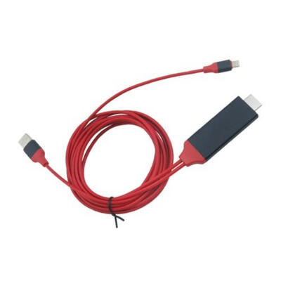 

1080P 2M 8 Pin Lightning to HDMI TV AV Adapter Cable for iPhone 6 6S 7 8 Plus X