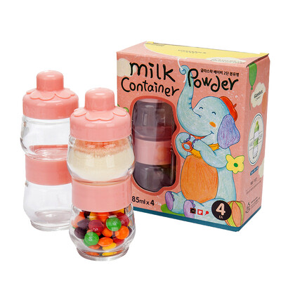 

Glasslockbaby baby portable milk powder cans milk powder box milk powder storage box glass storage jar baby snack box 4 piece set 85ml4