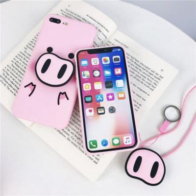 

UK Cartoon Cute Girl Pig Soft Dropproof Cover Case Holder For iPhone X  Max XR