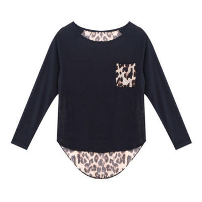 

Sexy Womens Chiffon Leopard Loose Long Sleeve Blouse Tee Shirt Casual Tops