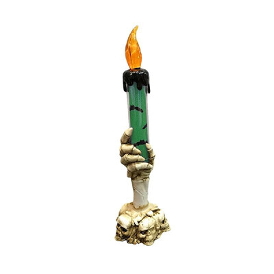 

Halloween Ghost Skull Lamp Hand Stand LED Candle Lights Party Decoration