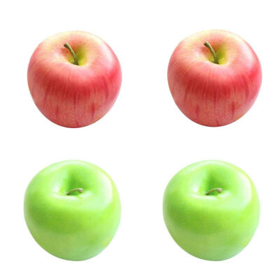 

UpperX 4 Pcs Artificial Red&Green Apples Decorative Fruit by