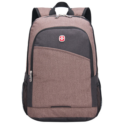 

BET. Computer bag men and women business leisure travel backpack Korean notebook computer bag college students canvas tide section bag 92011C brown