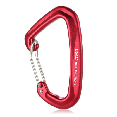 

Lixada 28KN Wiregate Lightweight Hammock Snag Free Carabiner Steel Spring Clip D-shape Carabiner Quick Clip Equipment