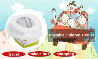 

Childrens mini travel folding portable toilet paper baby toilet paper baby baby sitting toilet with 5 bags