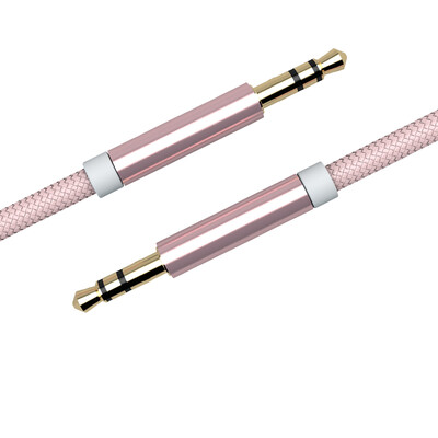 

LEIMAI car AUX audio cable 35mm male to male car cable 35 headphone extension cable mobile computer speaker conversion line 15 meters rose gold L1