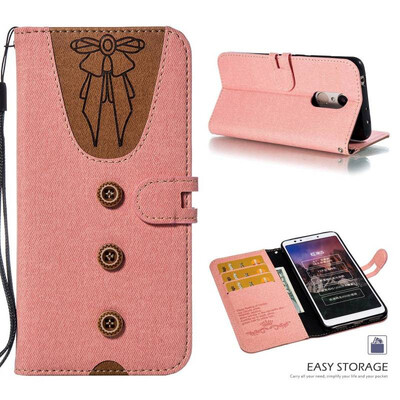 

MOONCASE Millet red rice 5 stitching embossed womens leather case - powder