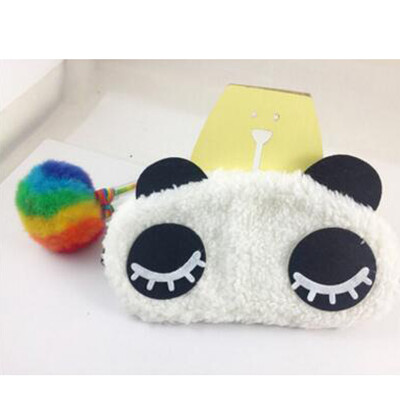 

Cute Cartoon Panda Style Blindfold Plush Fabric Shade Sleep Eye Mask