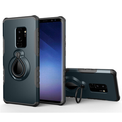 

Fivice Samsung Galaxy S9 Plus Case TPU Water Drop Ring Stand Car Power Magnetic Drop-proof Phone Case