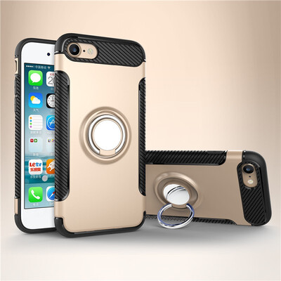 

Fivice iphone 78 case PC metal ring shell magnetic car bracket TPU phone case