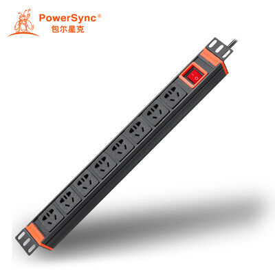 

Baoer Xingke PDU Cabinet Power Socket Strip Plug Terminal Block Switch 10A8 Black 3 Meter PS-1008A MD8W0030