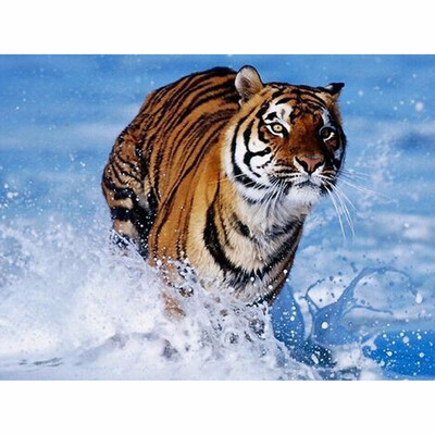 

diy Diamond embroidery decoration 7d diamond painting cross stitchti tiger vase Mosaic rhinestone pasted pattern gift