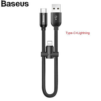 

Baseus U Style Type-C Lightning Micro-USB Phone Cable for Iphoe X 8 7 Samsung S9 S6HuaWei XiaoMi Charging data Transfer