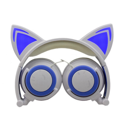 

Childrens cartoon cat ears light-emitting folding mobile phone music headset