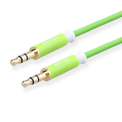 

CE-LINK 2410 35mm audio cable stereo 3 m car AUX cable extension cord for mobile phone flat panel amplifier MP3 DVD&other green