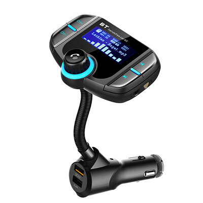 

Quelima BT70 FM Transmitter Wireless FM Modulator Wireless Radio Transmitter Hands-free BT FM Transmitter Tuner Modulator with Dua
