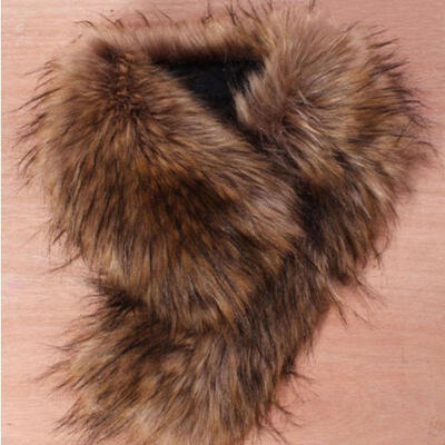 

Womens Faux Fur Scarf Scarves Collar Shawl Wraps Stole Hood Trim Fluffy