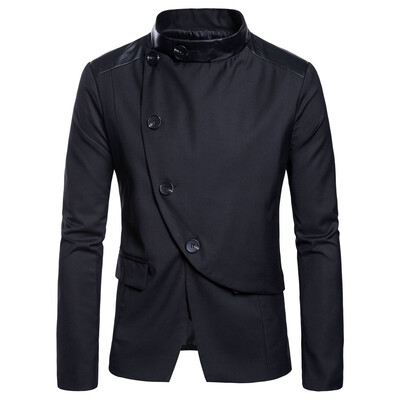 

AOWOF2018 autumn new foreign trade mens European code personality suit jacket large size casual single blazer