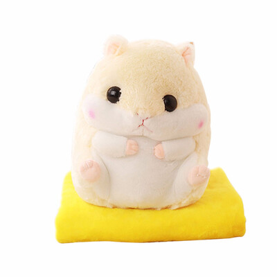

Worm Home Decoration Bedding Coral Wool Blanket Office Travel Cushion Blankets Birthday Gifts Cute Hamster Hold Pillow Blanket