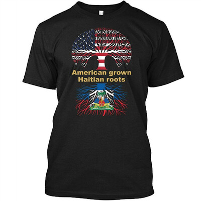 

American Grown Haitian Roots Tshirt - Hanes Tagless Tee