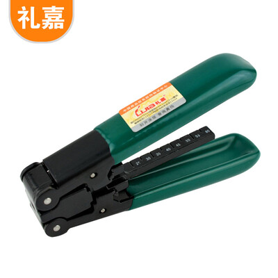 

Lijia LJ-KB08 leather fiber stripping device FTTH cold-connecting tool leather cable stripping pliers peeling pliers Miller pliers fixed length stripping device leather cable stripping pliers