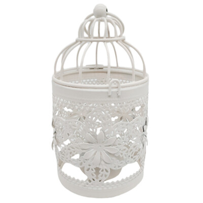 

UpperX Round candlestick Moroccan Candlelight Candlestick Lantern Decoration of House White