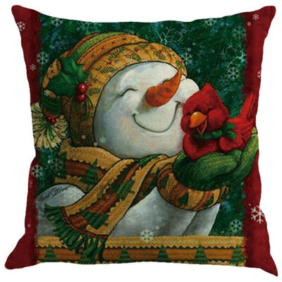 

UpperX Colorful images Sofa Bed Home Cafe Decor Pillowcase Square Cushion Cover Linen Invisible Zipper 45cm x 45cm T