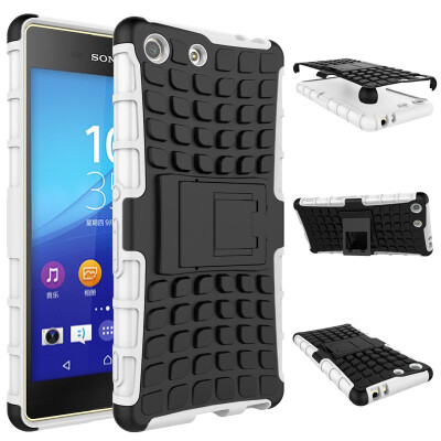 

Fivice Sony M5 Case TPU anti-fall tire pattern back clip bracket phone case