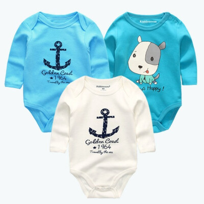 

3PCSLot Print 0-12M Cotton Baby Boy Clothes Clothing Sets Babywear Long Sleeve Baby Clothes Bodysuit Baby Girl Clothes Bebe