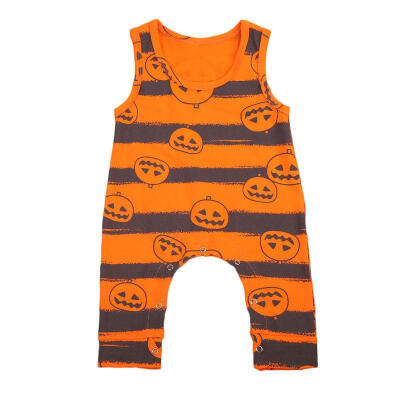 

Halloween Pumpkin Infant Baby Boy Girl Romper Bodysuit Jumpsuit Outfit Clothes g