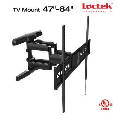 

Loctek L9 Full Motion Mega TV Wall Mount Bracket Articulating Fits Most 47-Inch to 90-Inch LCD LED TV Black