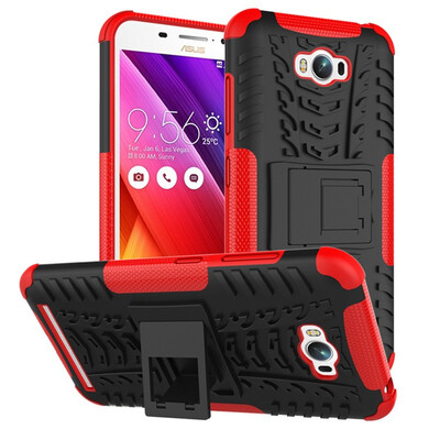 

Fivice Asus Zenfone Max ZC550KL Case TPU anti-fall tire pattern back clip bracket phone case