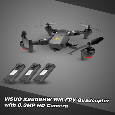 

VISUO XS809W Wifi FPV 03MP Camera Foldable 24G 6-Axis Gyro Selfie Drone RC Quadcopter G-Sensor RTF
