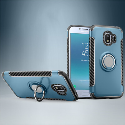 

Fivice Samsung Galaxy J2 pro case PC metal ring shell magnetic car bracket TPU phone case