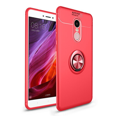 

Fivice Xiaomi Redmi note 4X case TPU metal ring shell magnetic bracket soft shell