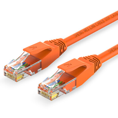 

Win shengwei LC-6050D six network cable pure copper gigabit 8-core twisted-pair network jumper 5 m orange high-speed color network cable Gigabit network cable